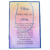 Oktober Birthstone Opal Poem  Medium Cadeauzakje (Voorkant)