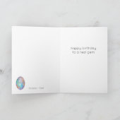 Oktober Birthstone Opal Verjaardag Kaart (Binnen)