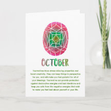Oktober Birthstone Waterverf Tourmaline Birthday