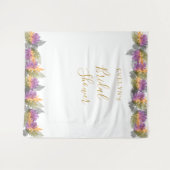 Oktober Bladeren Elegante Gouden Script Bruidsdouc Wandkleed (Voorkant (horizontaal))