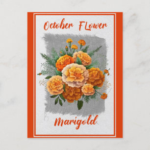Oktober Bloem Marigold Floral Briefkaart