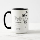 Oktober Bloemenmeisje | Pot Marigold Geboortebloem Mok (Links)
