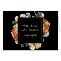 Oktober Blooms op Zwarte Weddenschap Dank u