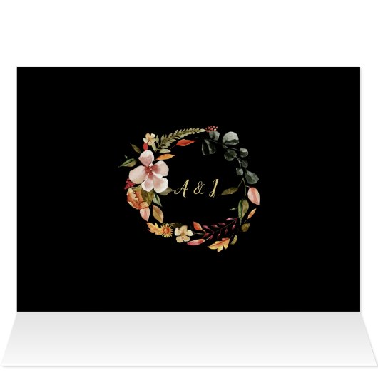 Oktober Blooms op Zwarte Weddenschap Dank u (Binnen Horizontaal (Boven))