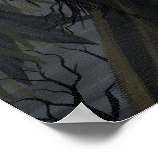 Oktober Bossen Gothic Vampire Halloween Poster (Hoek)