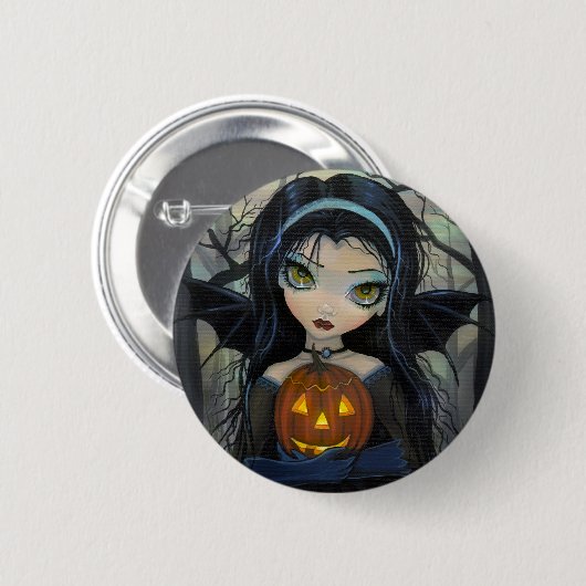Oktober Bossen Vampire Big-Eye Halloween Button (Voorkant /achterkant)