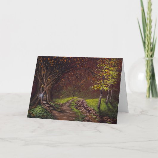 Oktober Bossen Wenskaart Kaart (Voorkant)