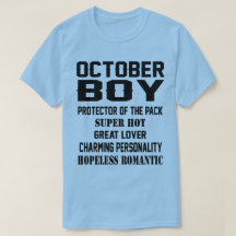 Oktober Boy Birthday Gift Funny Mems T Shirt