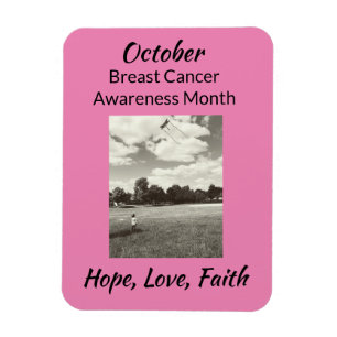 Oktober Breast Cancer Bewusting Maand Support Love Magneet