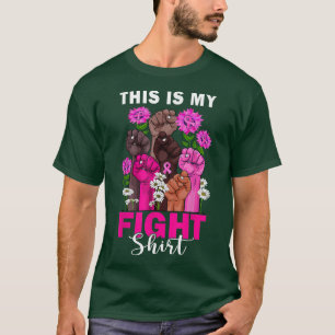 Oktober Breast Cancer Warrior steunt roze lint T-shirt