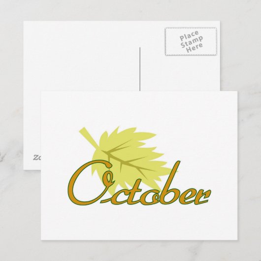 Oktober Briefkaart (Voorkant / Achterkant)