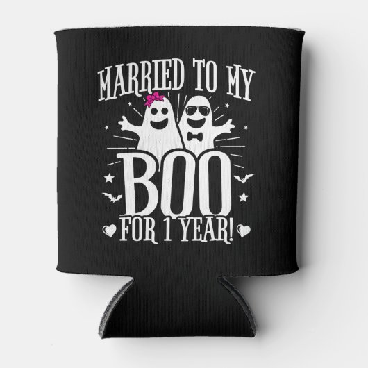 Oktober Bruiloft Jubileum Grappig 1e Jubileum Blikjeskoeler (Voorkant)