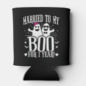 Oktober Bruiloft Jubileum Grappig 1e Jubileum Blikjeskoeler (Achterkant)