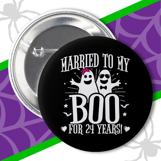 Oktober Bruiloft Jubileum Grappig 24e Jubileum Ronde Button 5,7 Cm