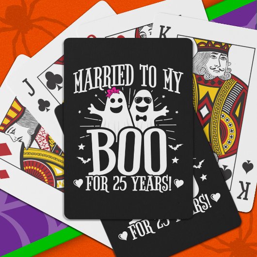 Oktober Bruiloft Jubileum Grappig 25e Jubileum Pokerkaarten