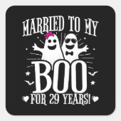 Oktober Bruiloft Jubileum Grappig 29e Jubileum Vierkante Sticker (Voorkant)