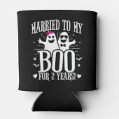 Oktober Bruiloft Jubileum Grappig 2e Jubileum Blikjeskoeler (Achterkant)