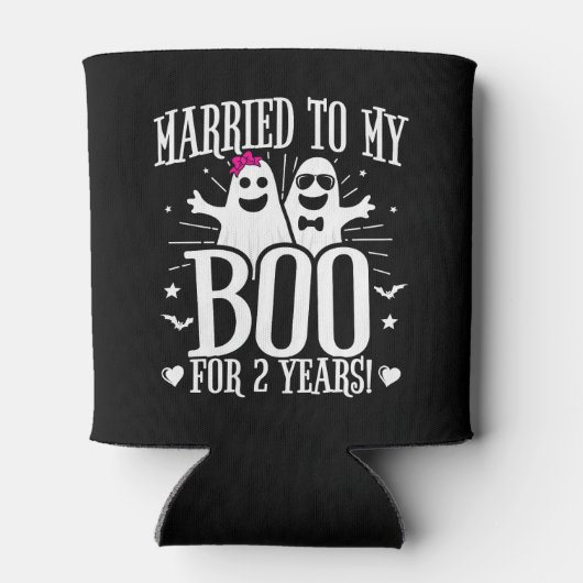 Oktober Bruiloft Jubileum Grappig 2e Jubileum Blikjeskoeler (Achterkant)