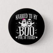 Oktober Bruiloft Jubileum Grappig 38e Jubileum Ronde Button 5,7 Cm (Voorkant)