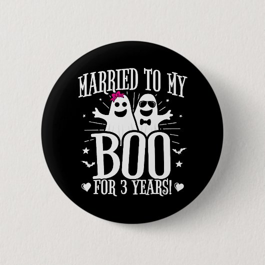 Oktober Bruiloft Jubileum Grappig 3e Jubileum Ronde Button 5,7 Cm (Voorkant)