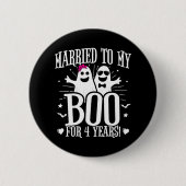 Oktober Bruiloft Jubileum Grappig 4e Jubileum Ronde Button 5,7 Cm (Voorkant)