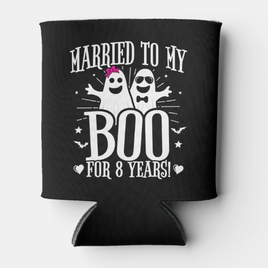 Oktober Bruiloft Jubileum Grappig 8e Jubileum Blikjeskoeler (Voorkant)