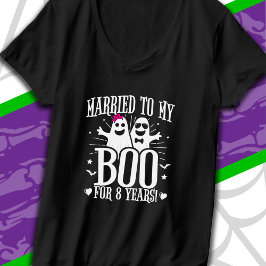 Oktober Bruiloft Jubileum Grappig 8e Jubileum T-shirt