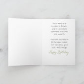 Oktober Calendula en Opalen Verjaardag Kaart (Binnen)