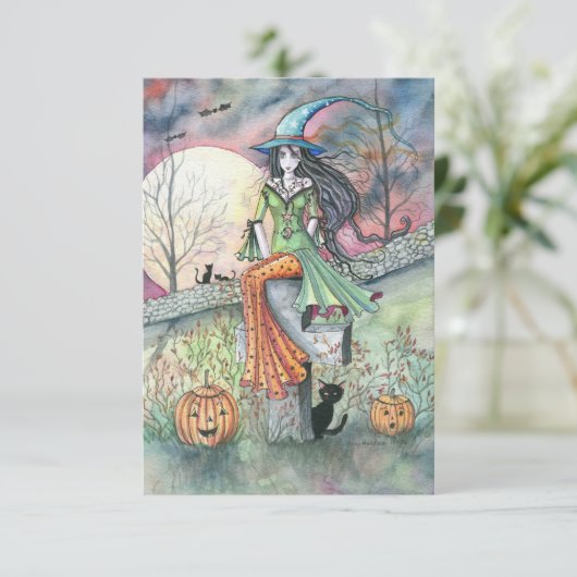 Oktober Chill Halloween Briefkaart (Staand voorkant)