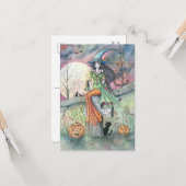 Oktober Chill Halloween Briefkaart (Voorkant / Achterkant in situ)