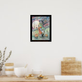Oktober Chill Halloween Heks Kat Poster (Keuken)