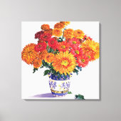 Oktober Chrysanthemums Canvas Afdruk (Voorkant)
