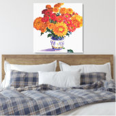 Oktober Chrysanthemums Canvas Afdruk (Insitu (Slaapkamer))