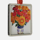 Oktober Chrysanthemums Metalen Ornament (Rechts)
