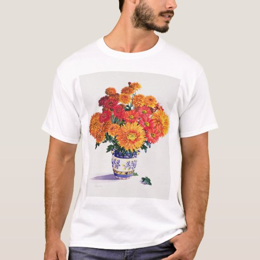 Oktober Chrysanthemums T-shirt (Voorkant)