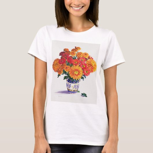 Oktober Chrysanthemums T-shirt (Voorkant)