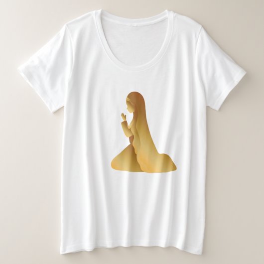 Oktober de maand van de rozenkrans grote maat t-shirt (Design voorkant)