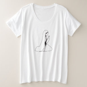 Oktober de maand van de rozenkrans grote maat t-shirt