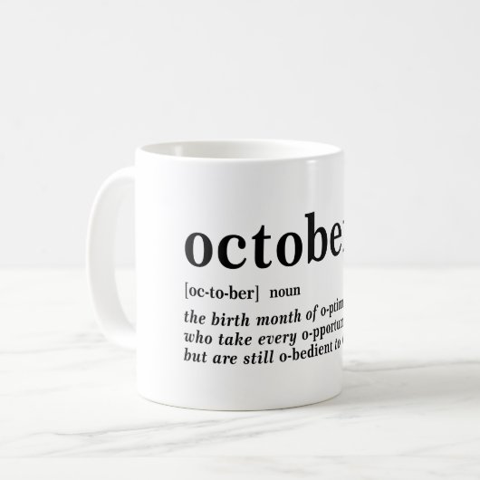 Oktober Definitie Koffiemok (Voorkant links)