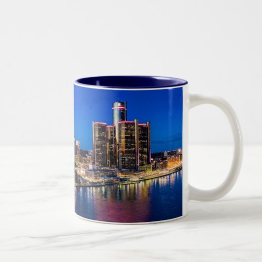 Oktober Detroit Skyline Mok (Rechts)