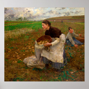 Oktober door Jules Bastien-Lepage (1878) Poster