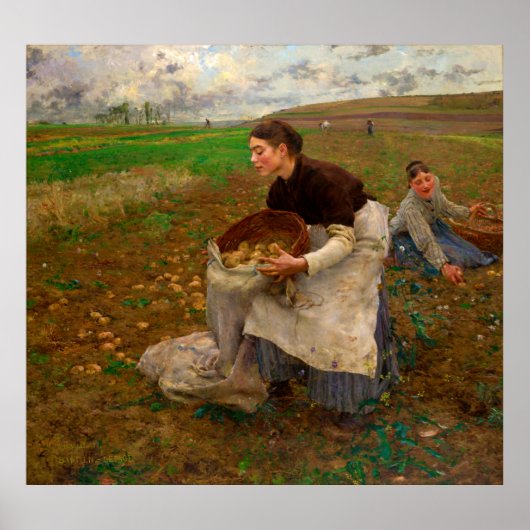 Oktober door Jules Bastien-Lepage (1878) Poster (Voorkant)
