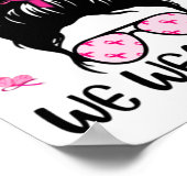 Oktober Draag het roze borstkankerbewustzijn Poster (Hoek)