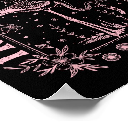 Oktober Draag het roze borstkankerbewustzijn Poster (Hoek)