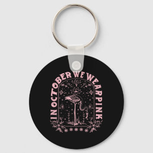Oktober Draag het roze borstkankerbewustzijn Sleutelhanger