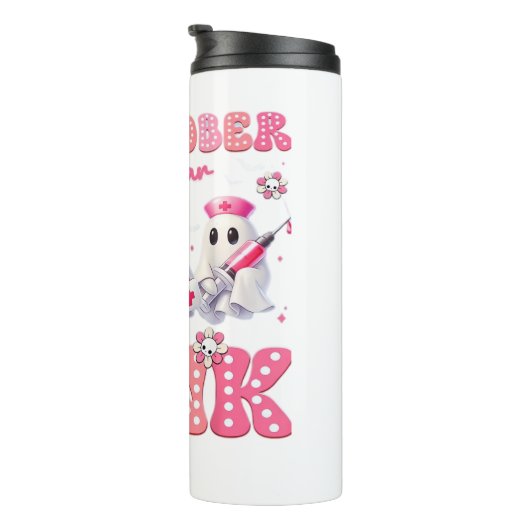 Oktober Draag Pink Boo Nurse Halloween kostuums Wo Thermosbeker (Geroteerd rechts)