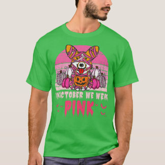Oktober Draag roze borstkanker Corgi pomkin H T-shirt