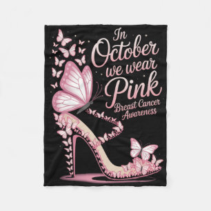 Oktober Draag Roze Borstkanker Ondersteuning Bewus Fleece Deken