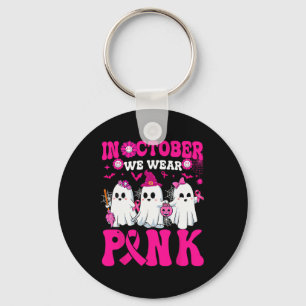 Oktober Draag Roze Borstkanker Warrior Ghost Hall Sleutelhanger