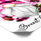 Oktober Draag roze borstkankerbewustzijn Poster (Hoek)